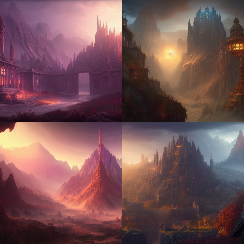 Fantastical Deep Color Concept Art in 8K