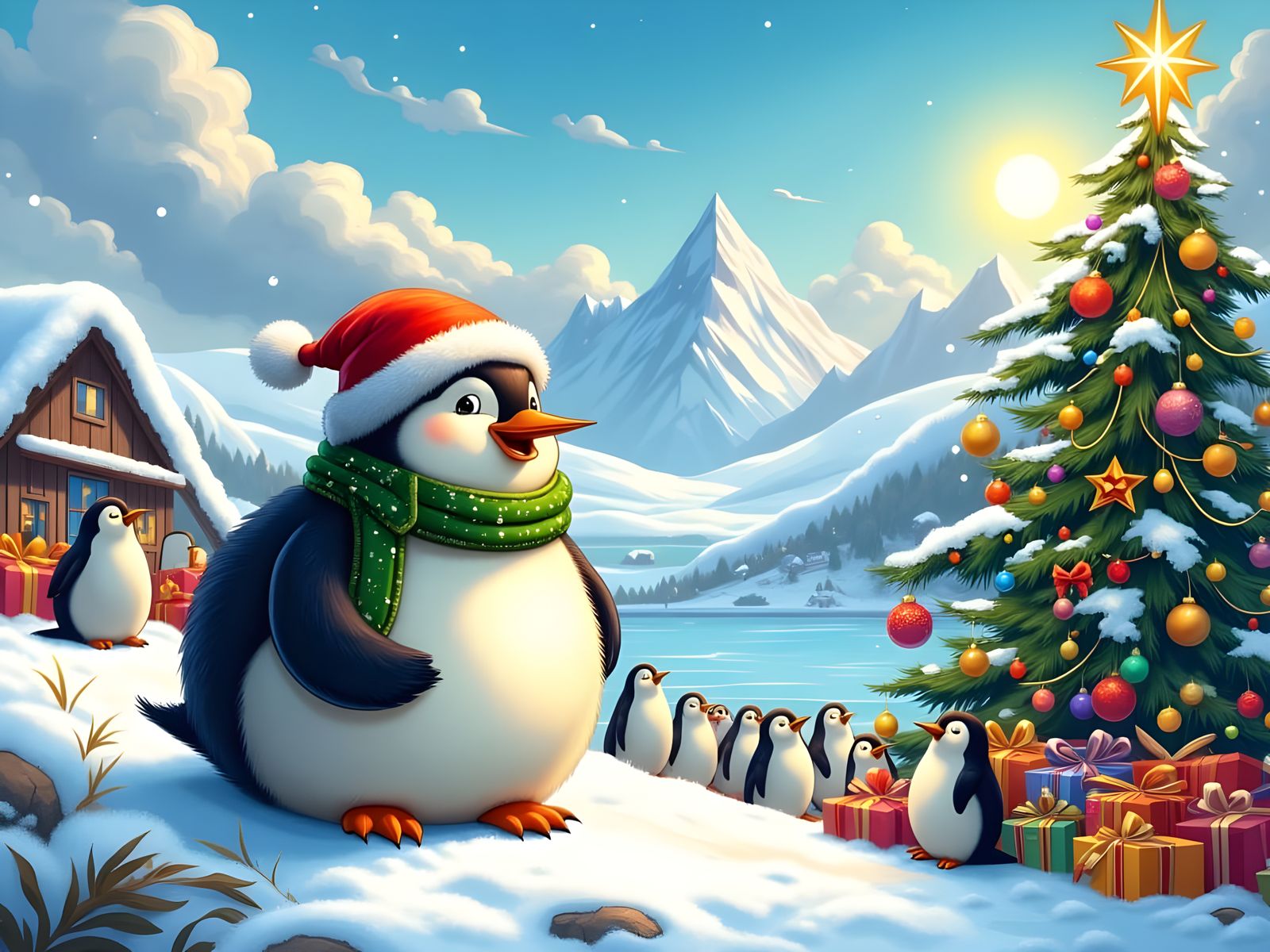 Big, fat, fluffy emperor penguin chick 2