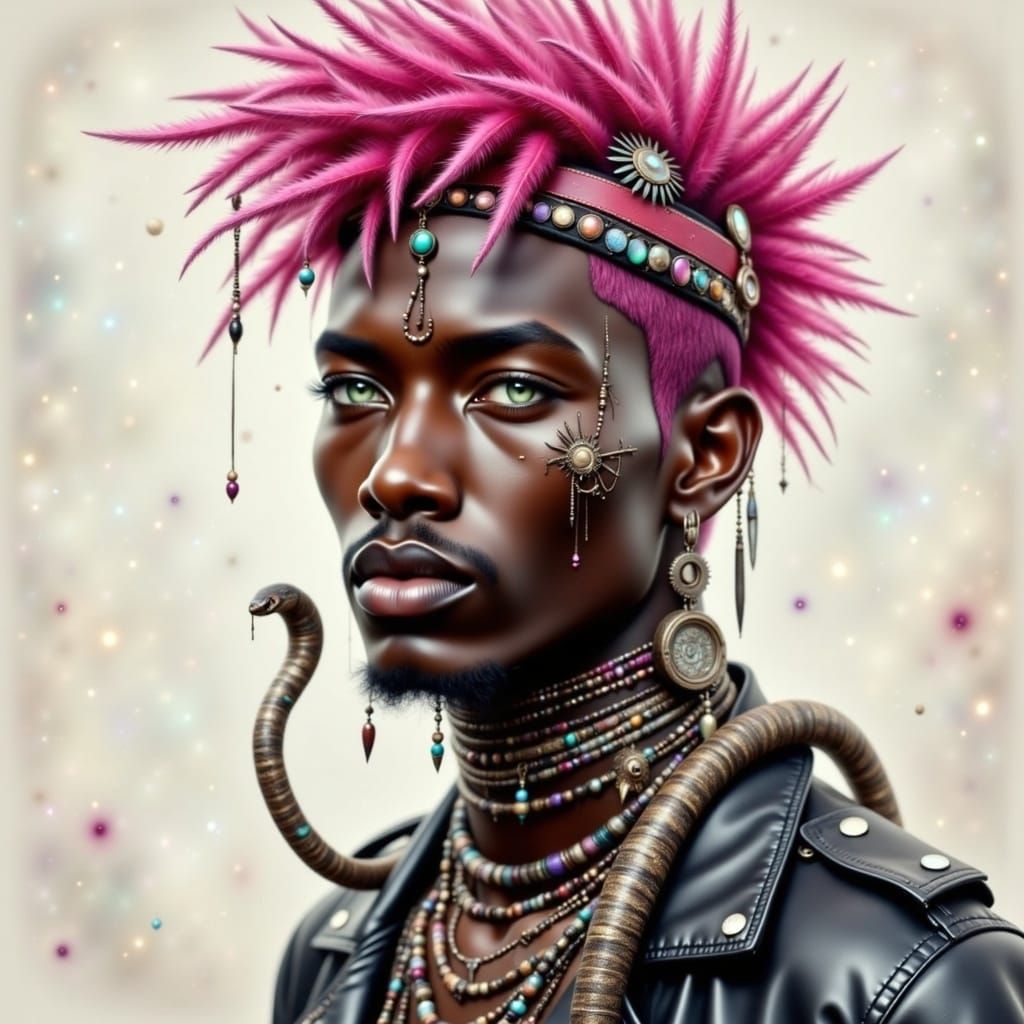 Ethereal Punk Aesthetic in Watercolor Style