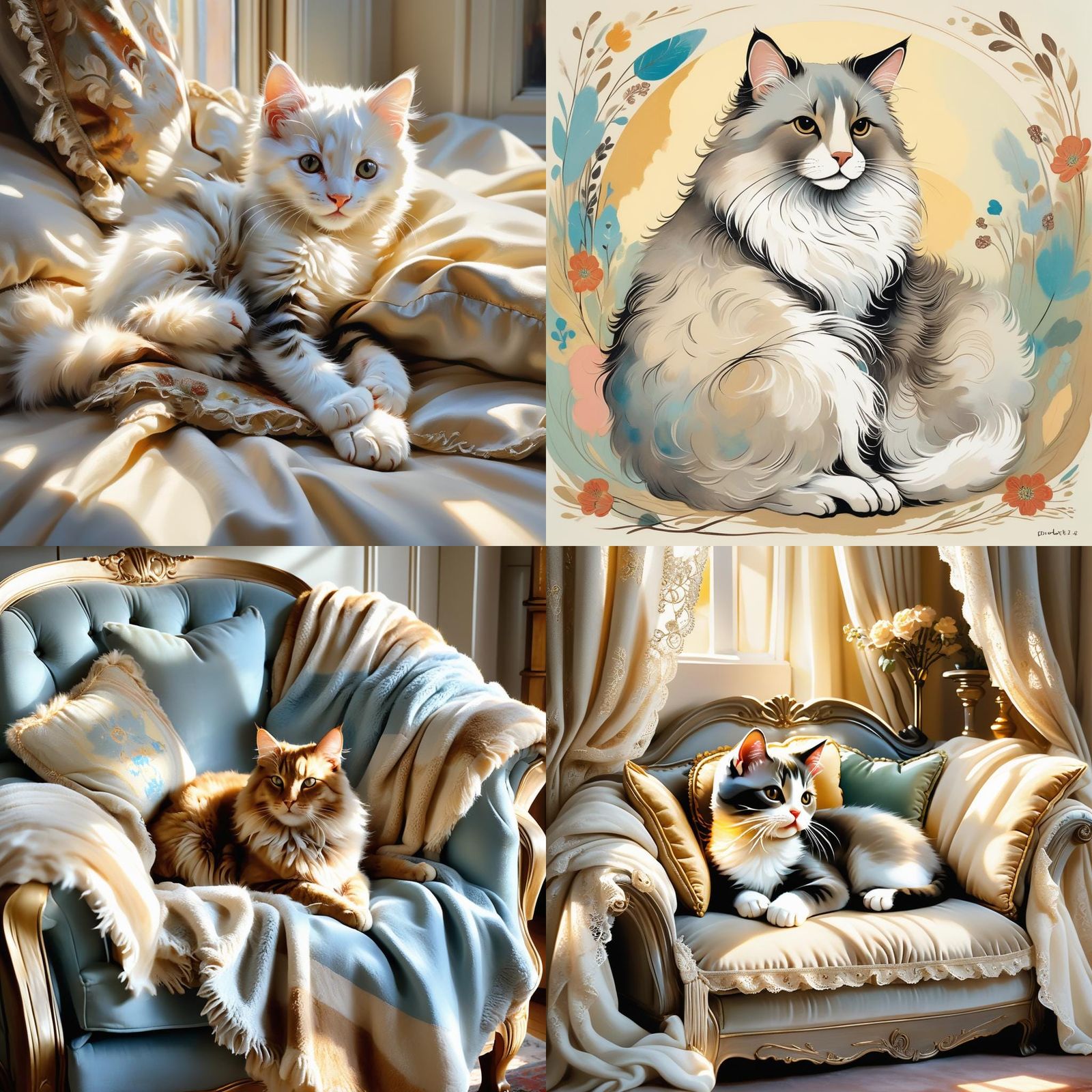 Sleeping Kitty AI Image