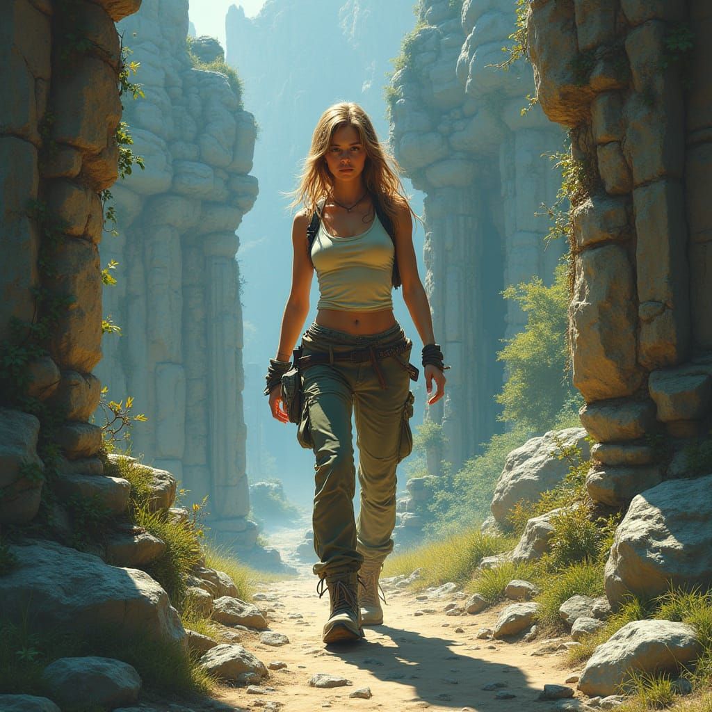 Vibrant Adventure in Ancient Ruins