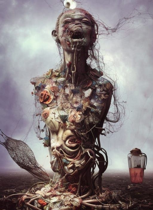 Surreal Dolls Conjure Medicine Man, Hyperrealistic Photograp...