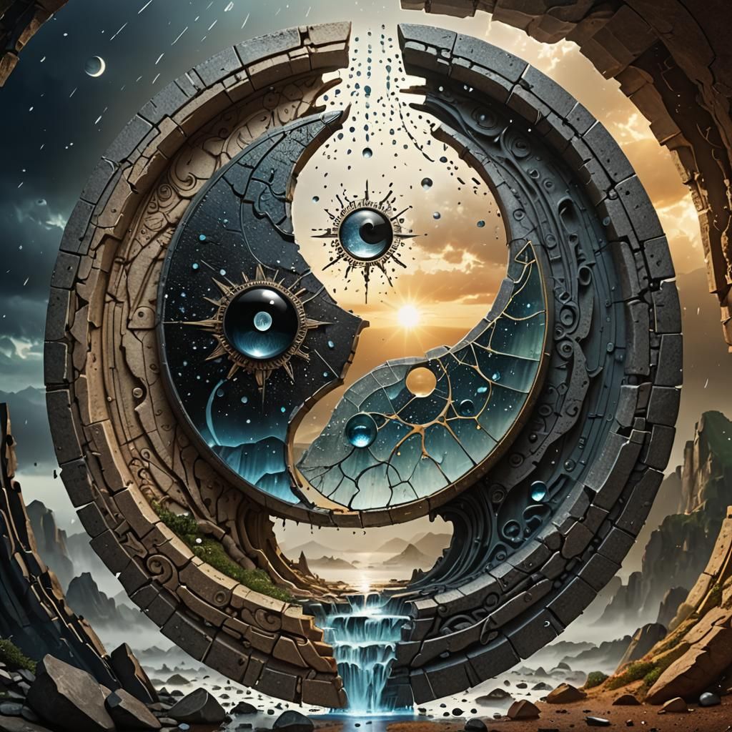 Surreal Stargate Portal Macro Photograph