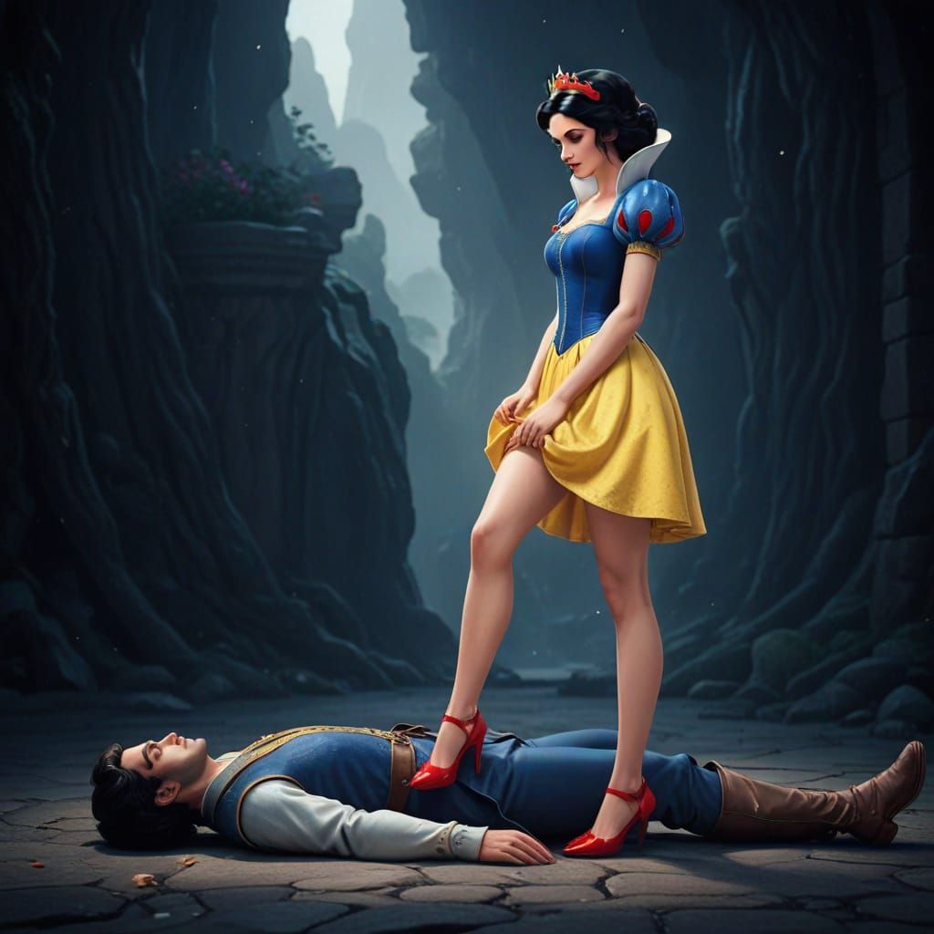 Fairest Prince Caught by Snow White's Enchanting Gaze
