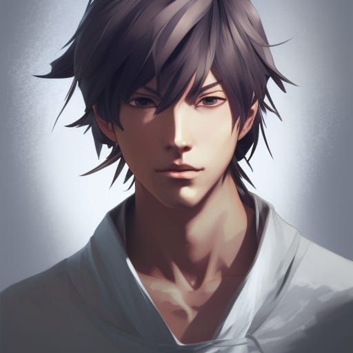 Anime Boy Portrait with Dynamic Lighting