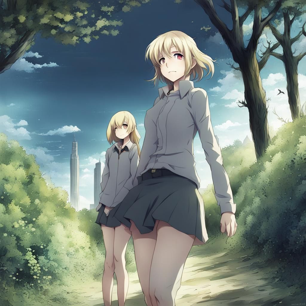 Anime Style Lost Scene: Key Visual Art