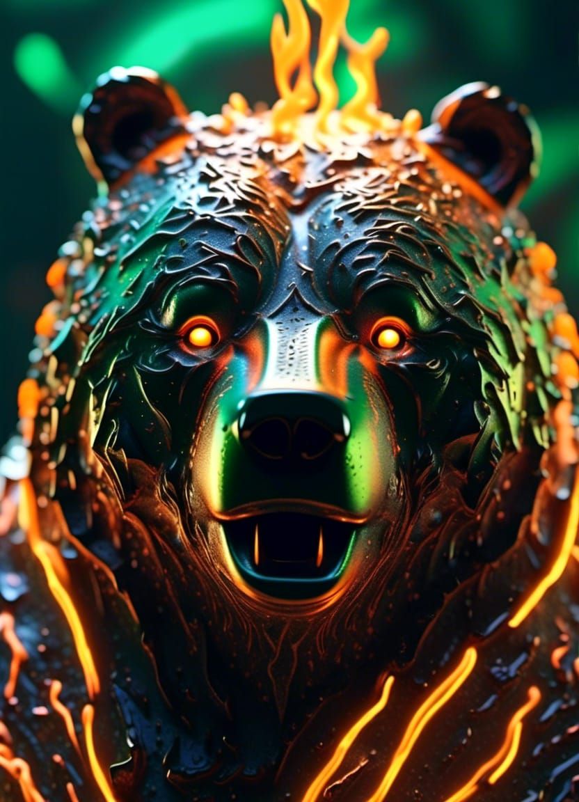 Electric Plasma Macro Shot with Orange Smoke