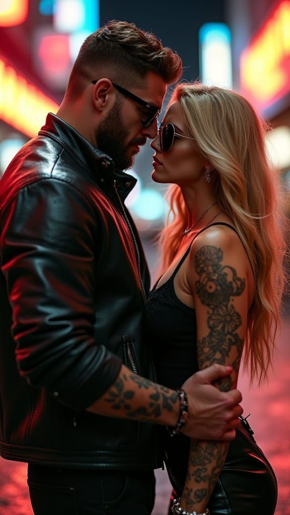 Hyper-Realistic Couple in Passionate Moment