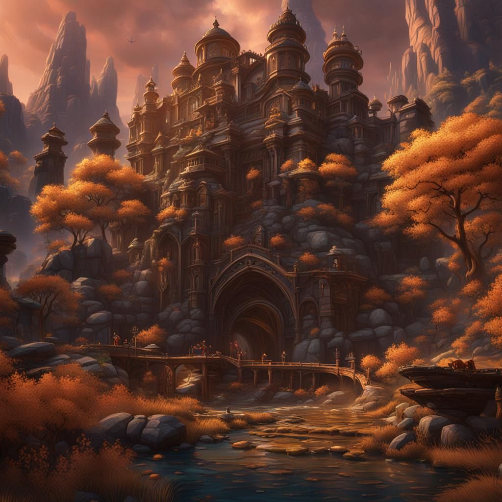 Fantastical Matte Painting in Deep Color
