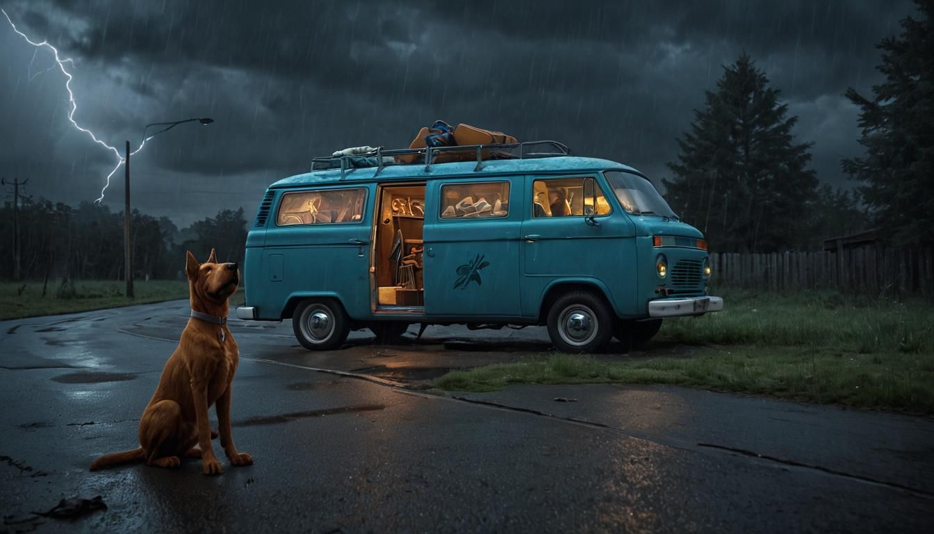 Scooby Doo on a Dark and Stormy Night