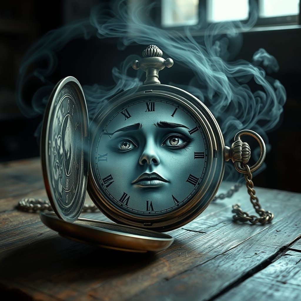 Ethereal Watch Face in Mystical Realism