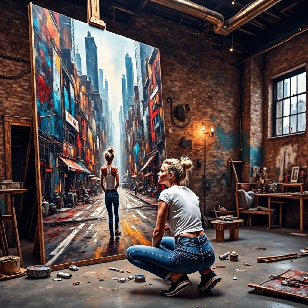 Bohemian Artist in Creative Intensity