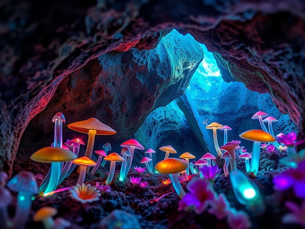 Crystal Cave Radiance in Vibrant, Primastic Hues