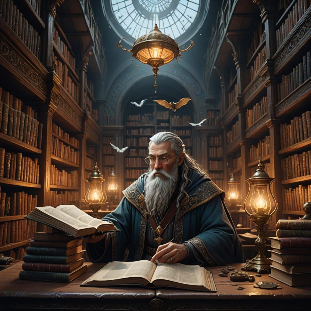 Enchanted Realm of Ancient Tomes