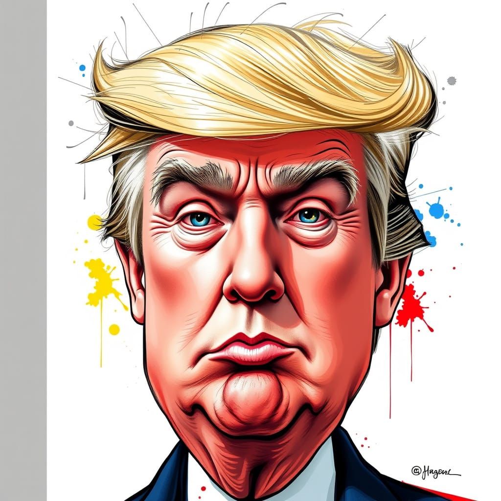 Donald Trump in a Hilarious Caricature