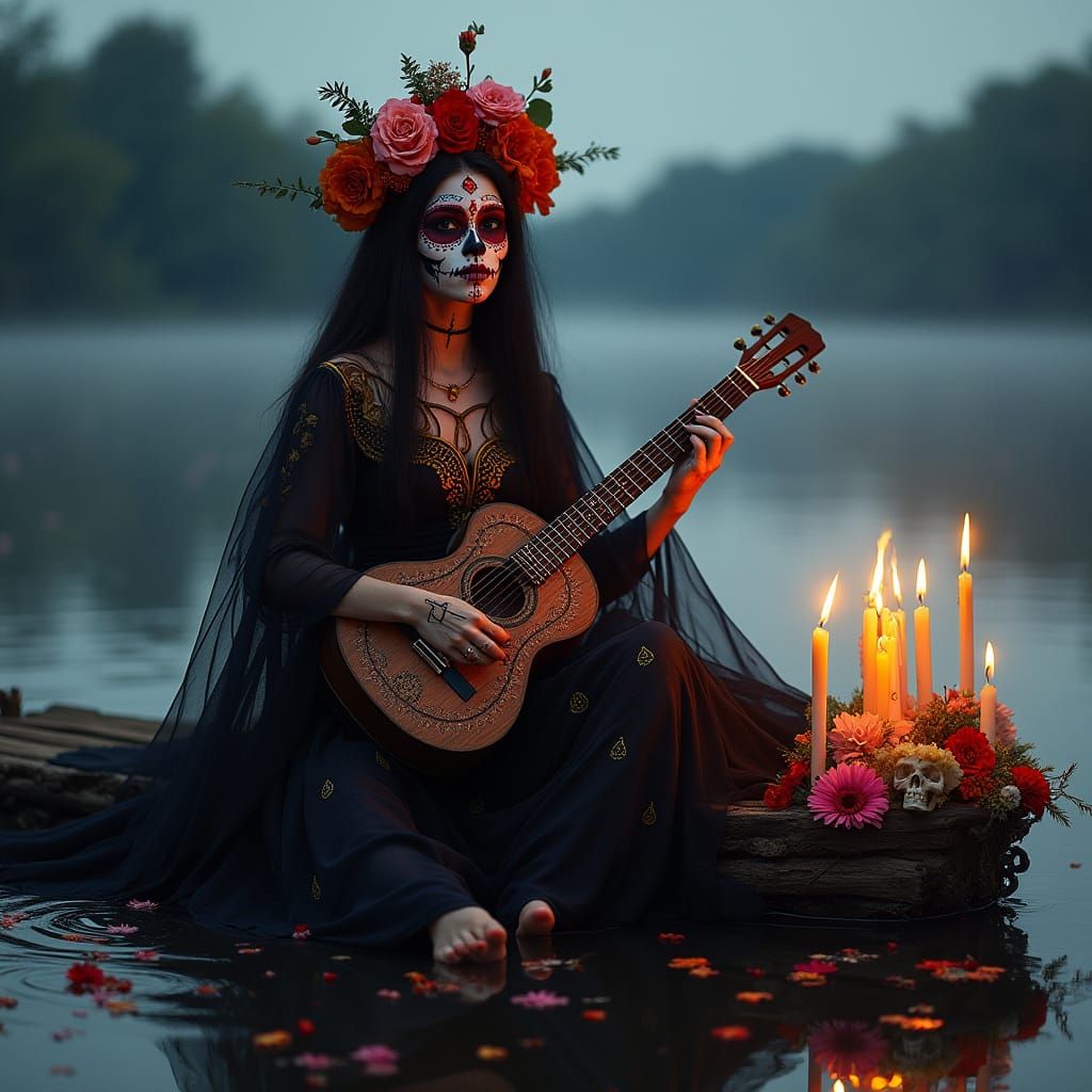 Catrina of the Dawn: Día de los Muertos Fantasy Portrait