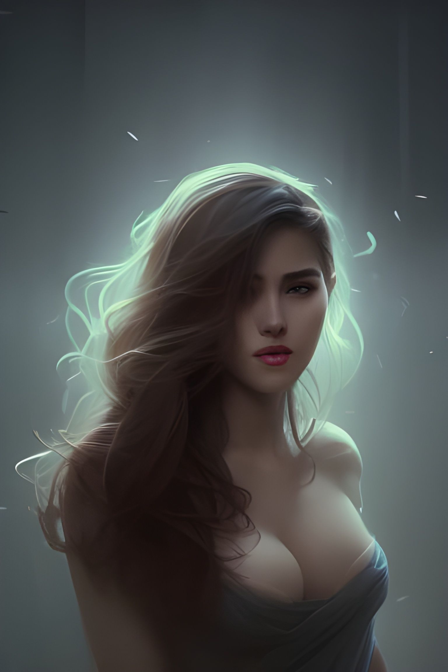Gorgeous Woman Portrait in Hyperdetailed Digital Art