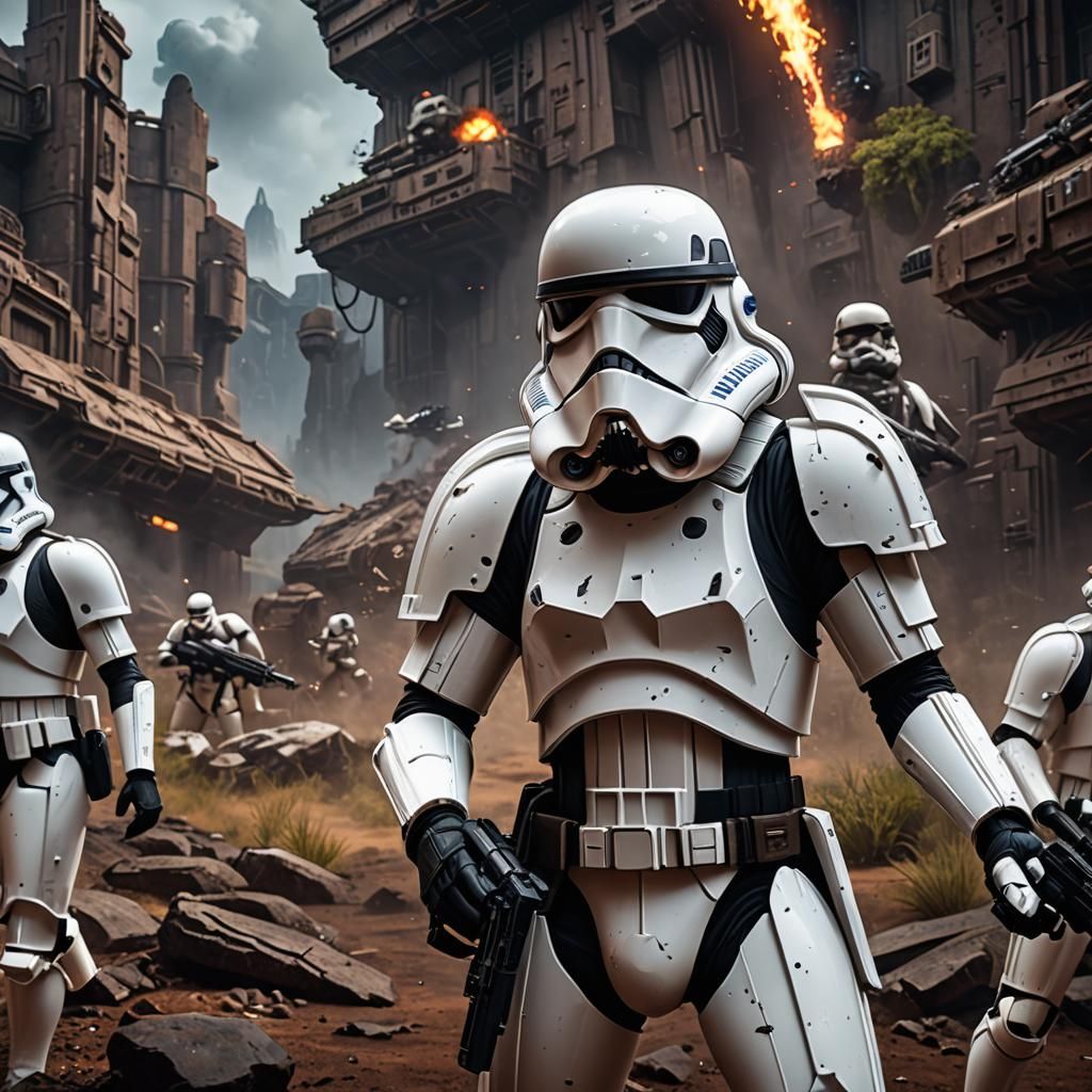 Detailed Stormtrooper Matte Painting in 8k