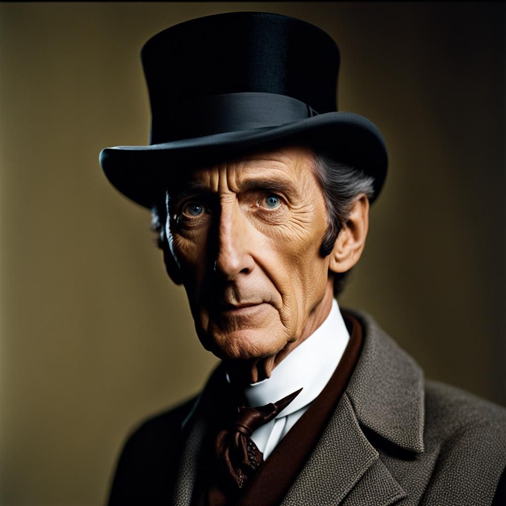 Peter Cushing in his role as Sherlock Holmes