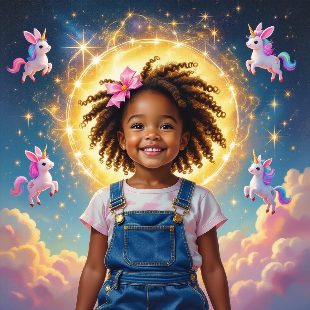 Girl Ascends to Cosmic Wonderland