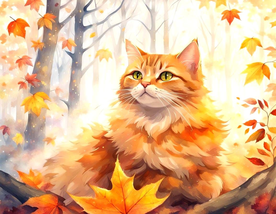 Magical Autumn Cat