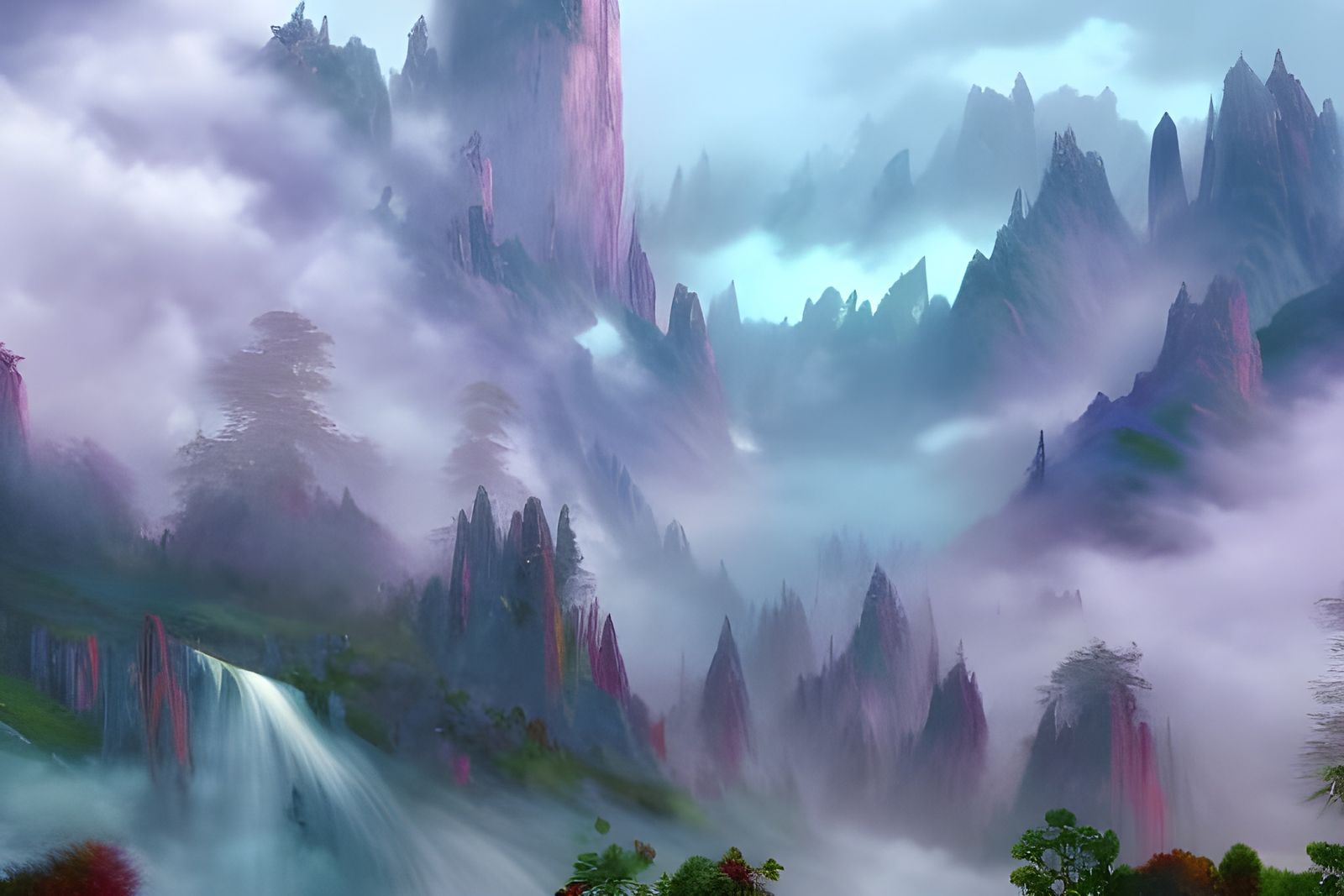 Granite House Landscape in Anime Art Style