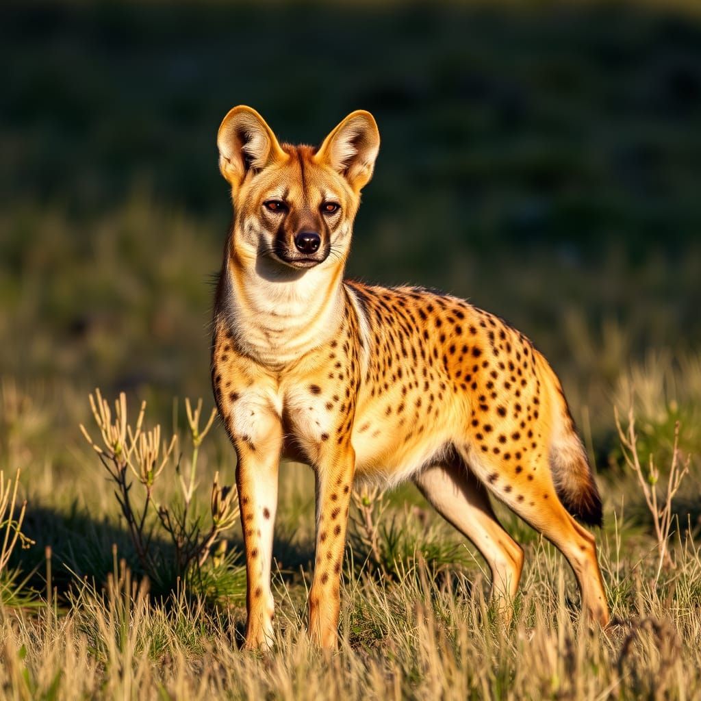 American Hyena Roaming the Great Plains