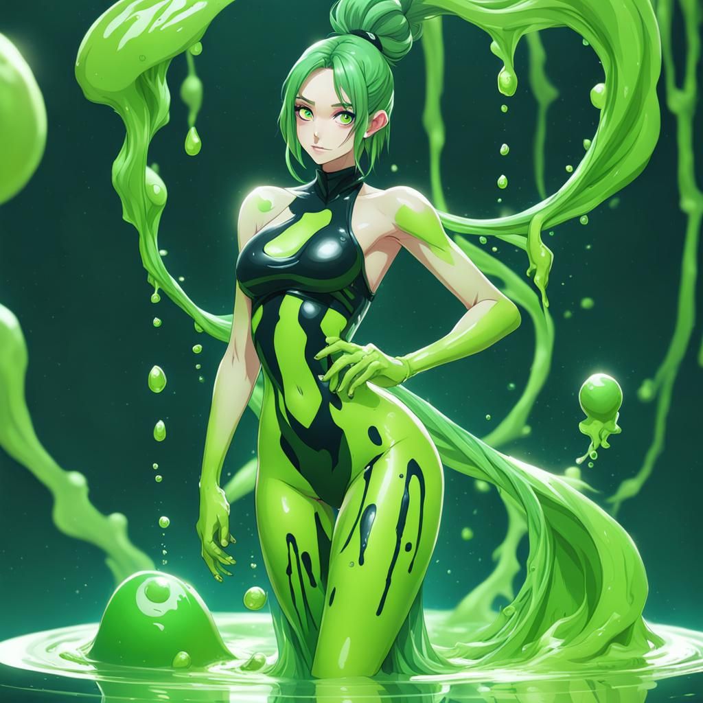 Stylized Slime Girl Illustration