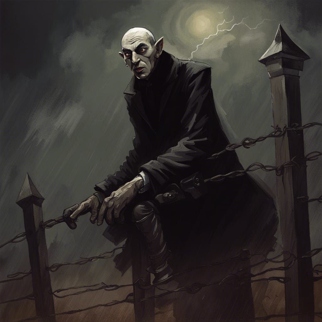 Sinister Nosferatu Portrait in a Dark Style