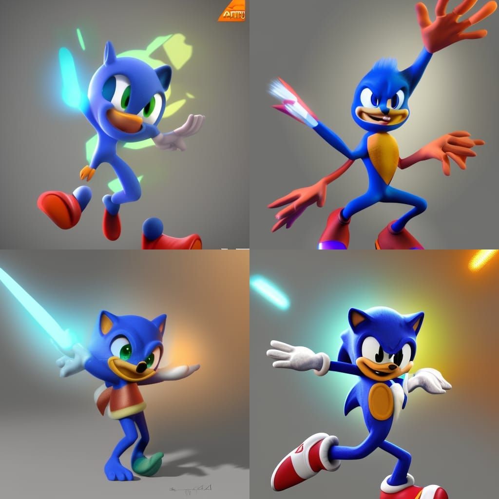 Sonic the Hedgehog: 3D Digital Art