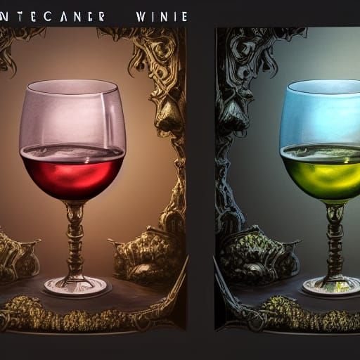 Fantastical Wine Glass in Detailed Matte Painting