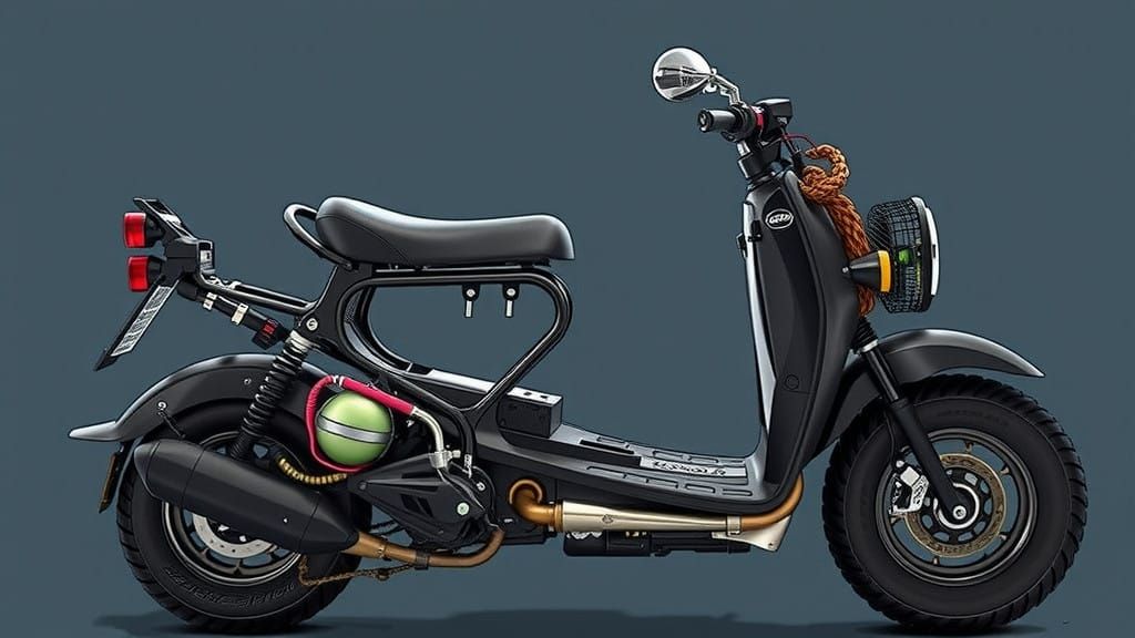 Vibrant City Streets in Whimsical Honda Ruckus Style