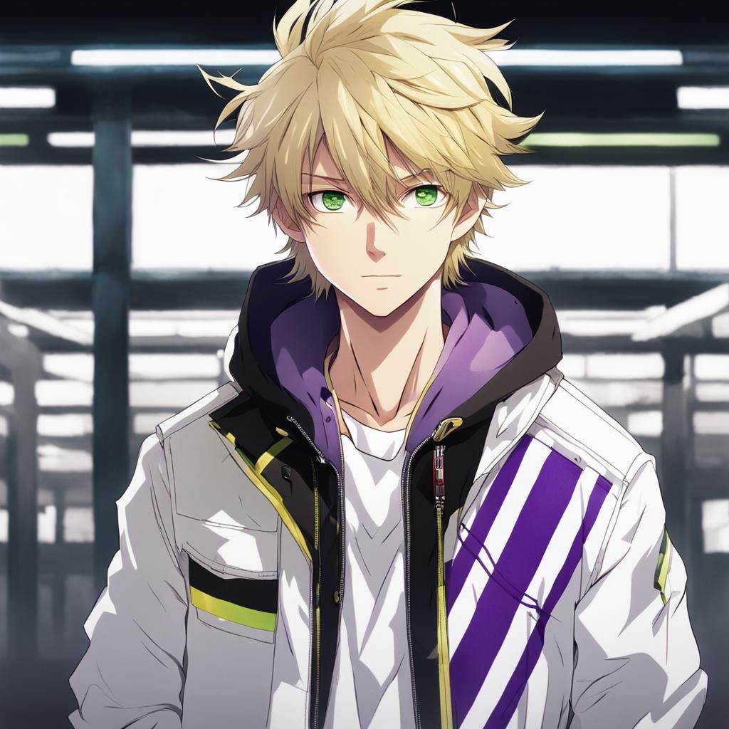 Teenage Boy in Anime Key Visual Style