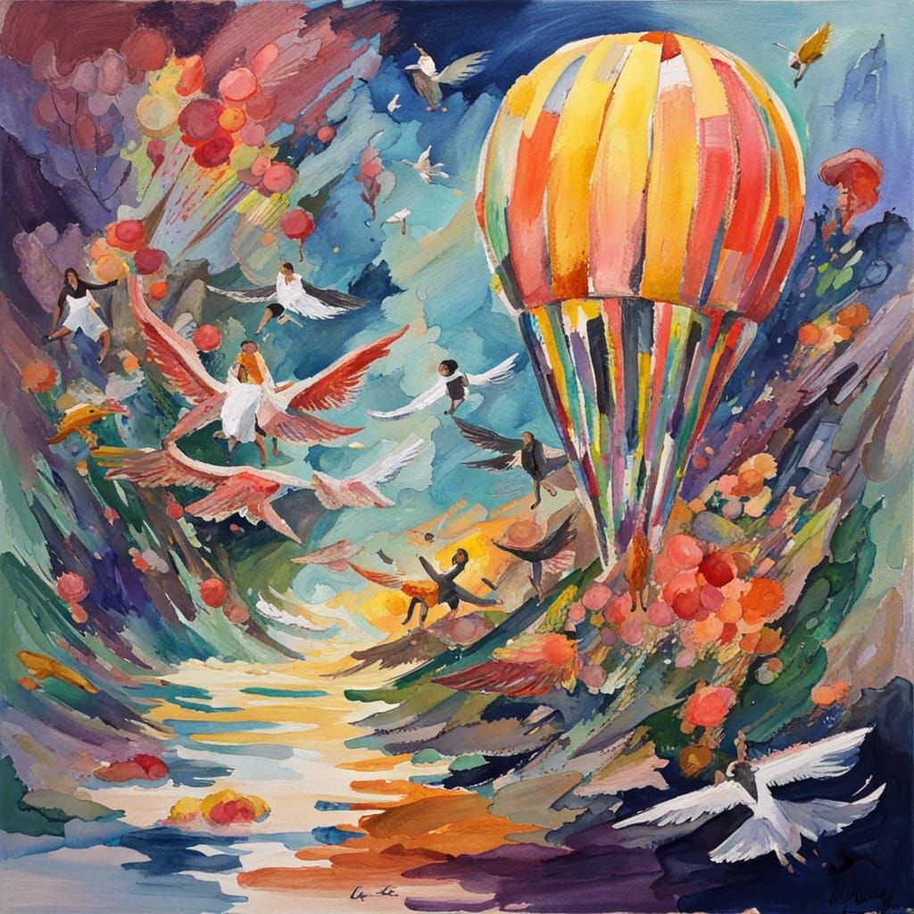 Opportunity Flies: Gouache and Watercolor Impressionism