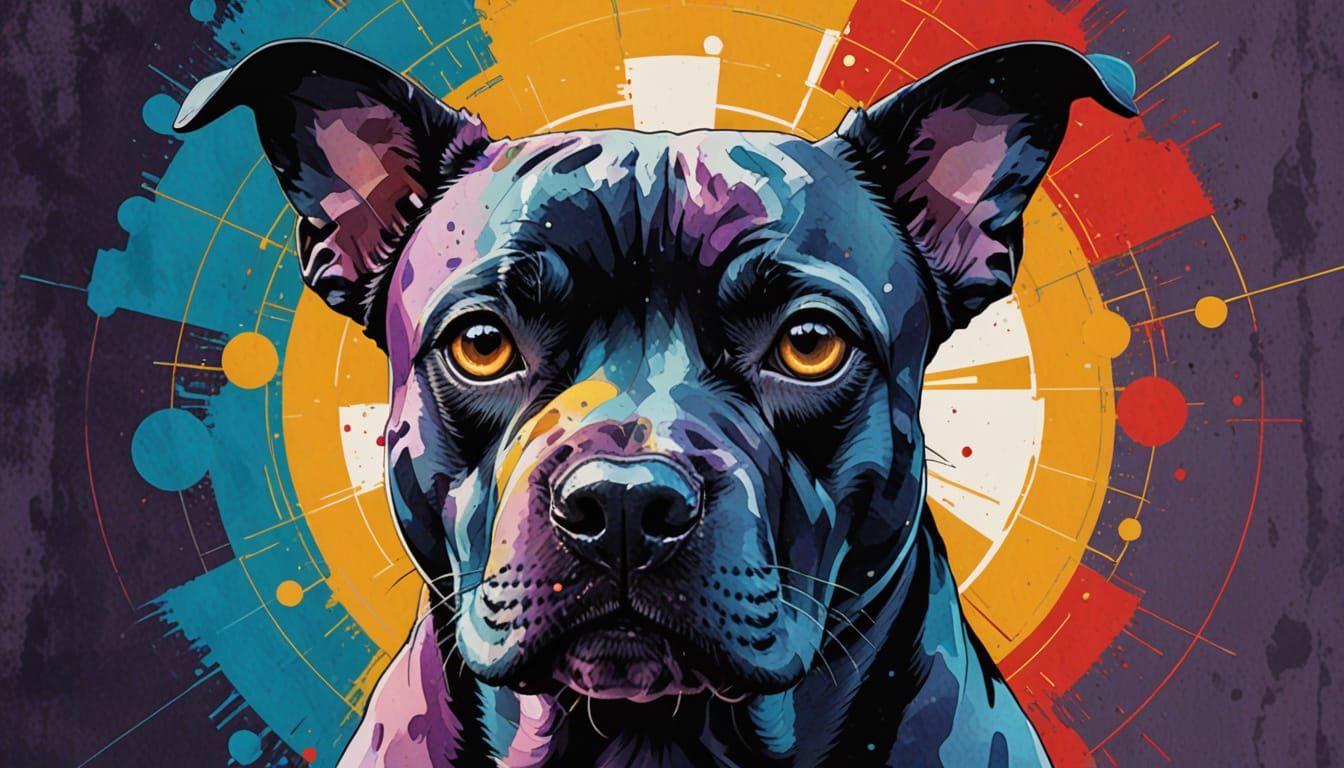 Dreamy Watercolor Fairy Dog Portrait