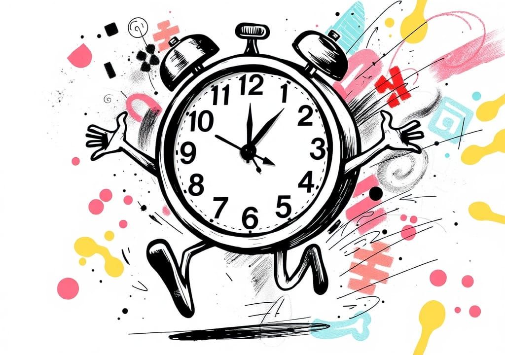Playful Clock Rushes Through Time, Inspired by Garcia