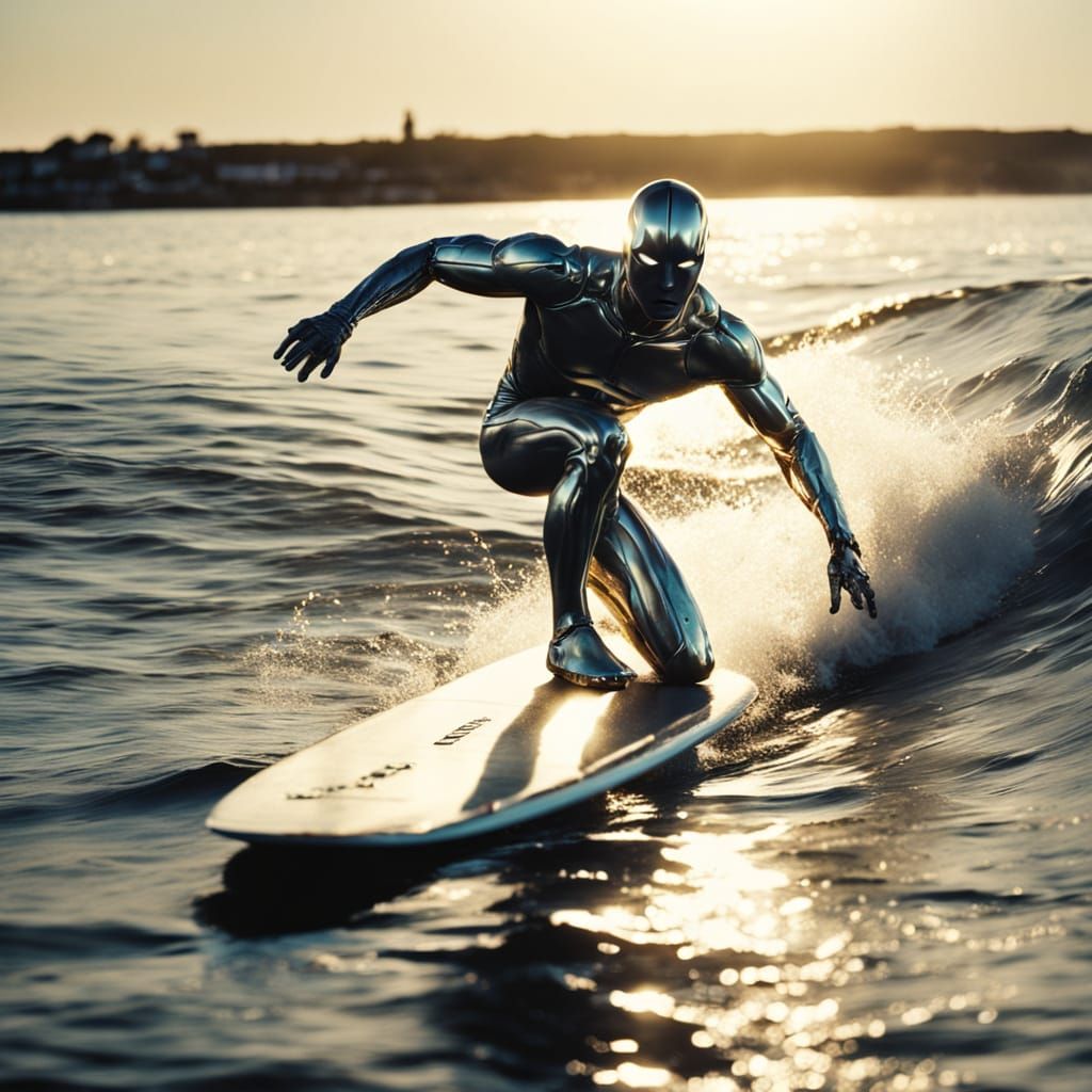 Epic Silver Surfer Cinematic Film Still