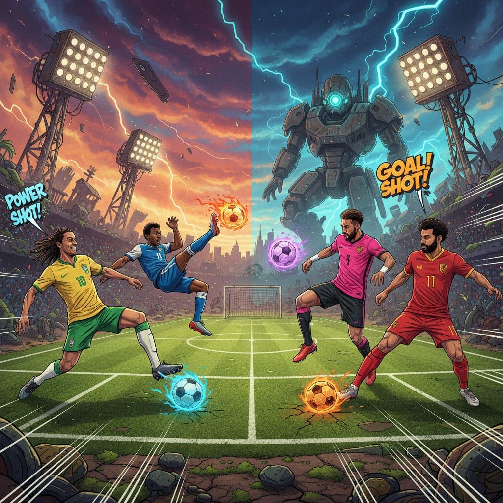 Soccer Stars Ronaldinho, Pele, Neymar & Salah Compete in Dyn...