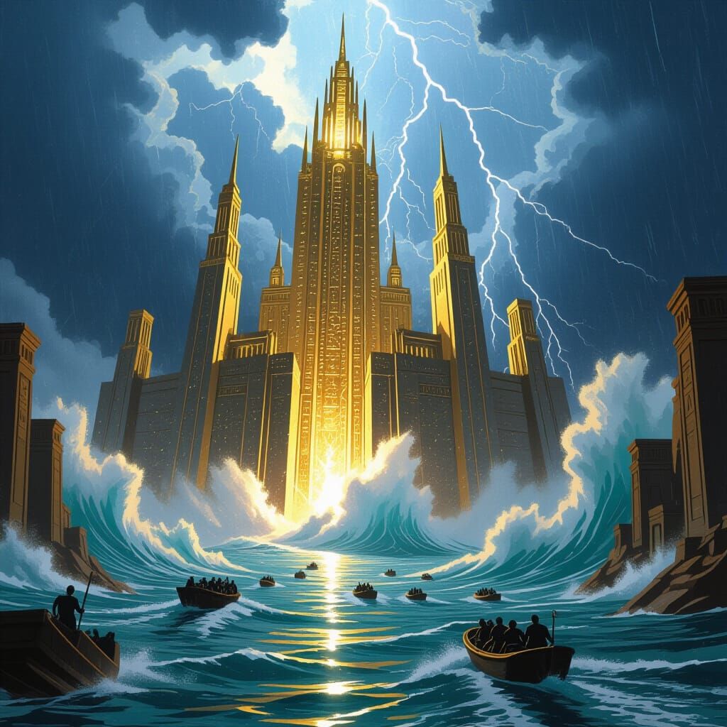 Atlantis Sinking: A Dramatic Vision of Destruction