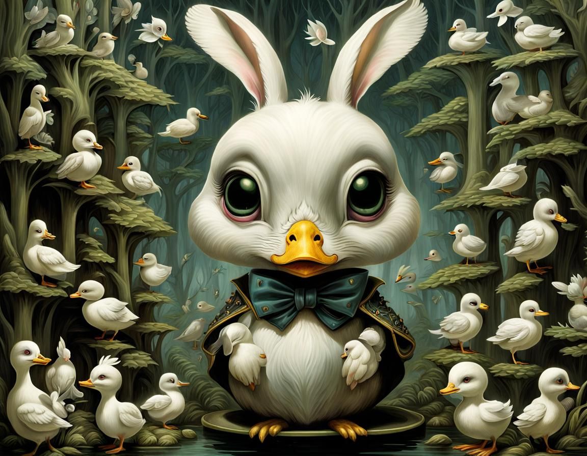 Creepy Cute Rabbit-Duck Hybrid Concept Art