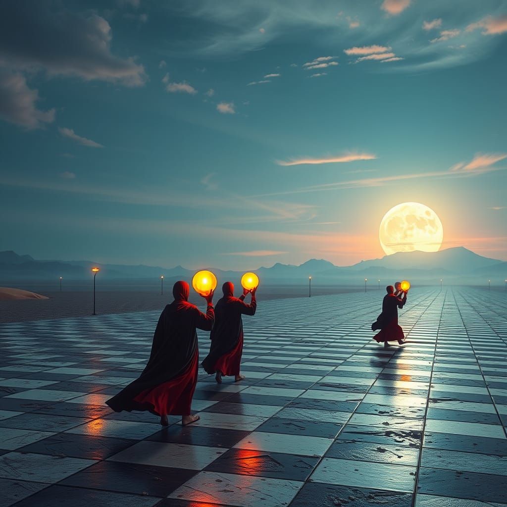 Surreal Desert Scene in a Dreamlike Style