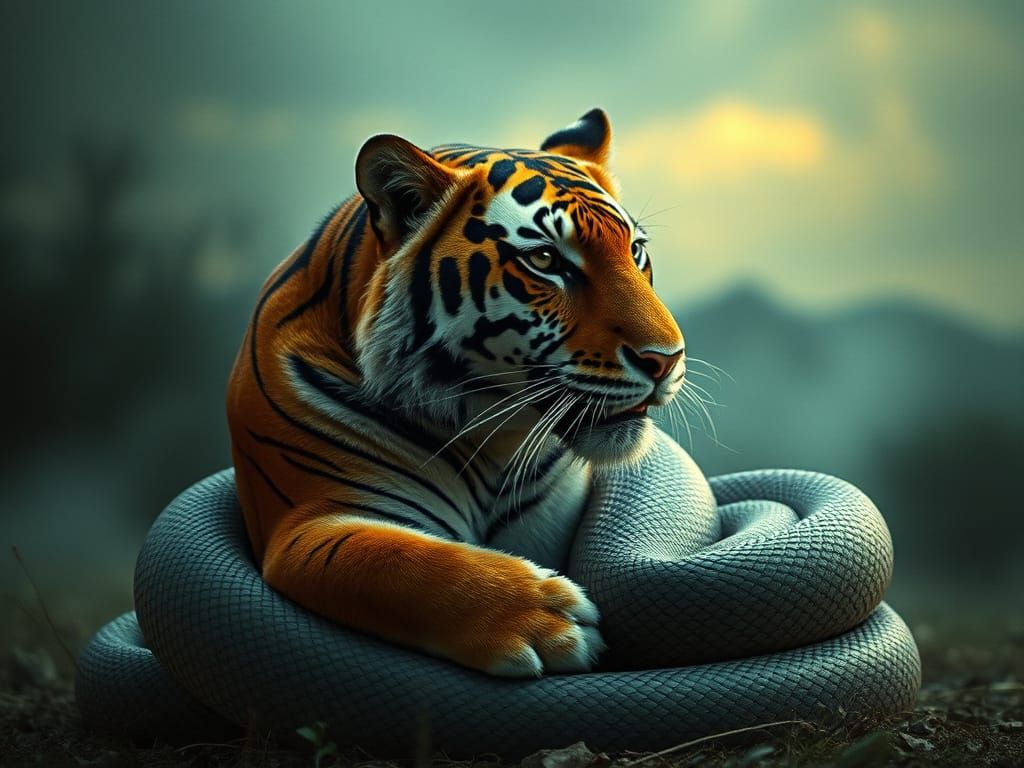 Tiger in Snake Coils: Cinematic 35mm Film