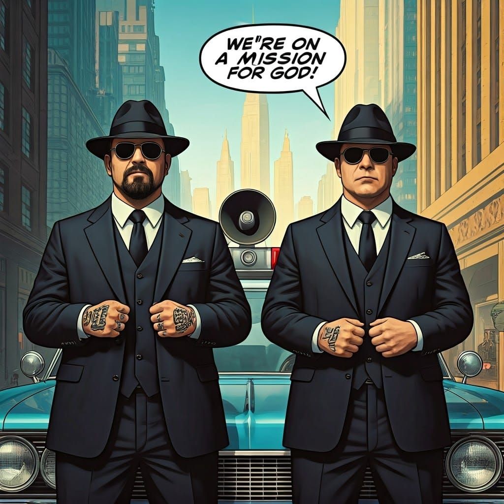 Men in Suits: Comic Book Inspired Cityscape