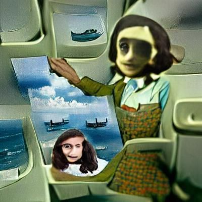 Surreal Aeroplane Dreamscape in Vintage Style