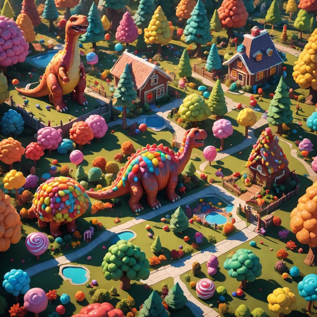 Giant Dinosaur House in Gummy Candy World