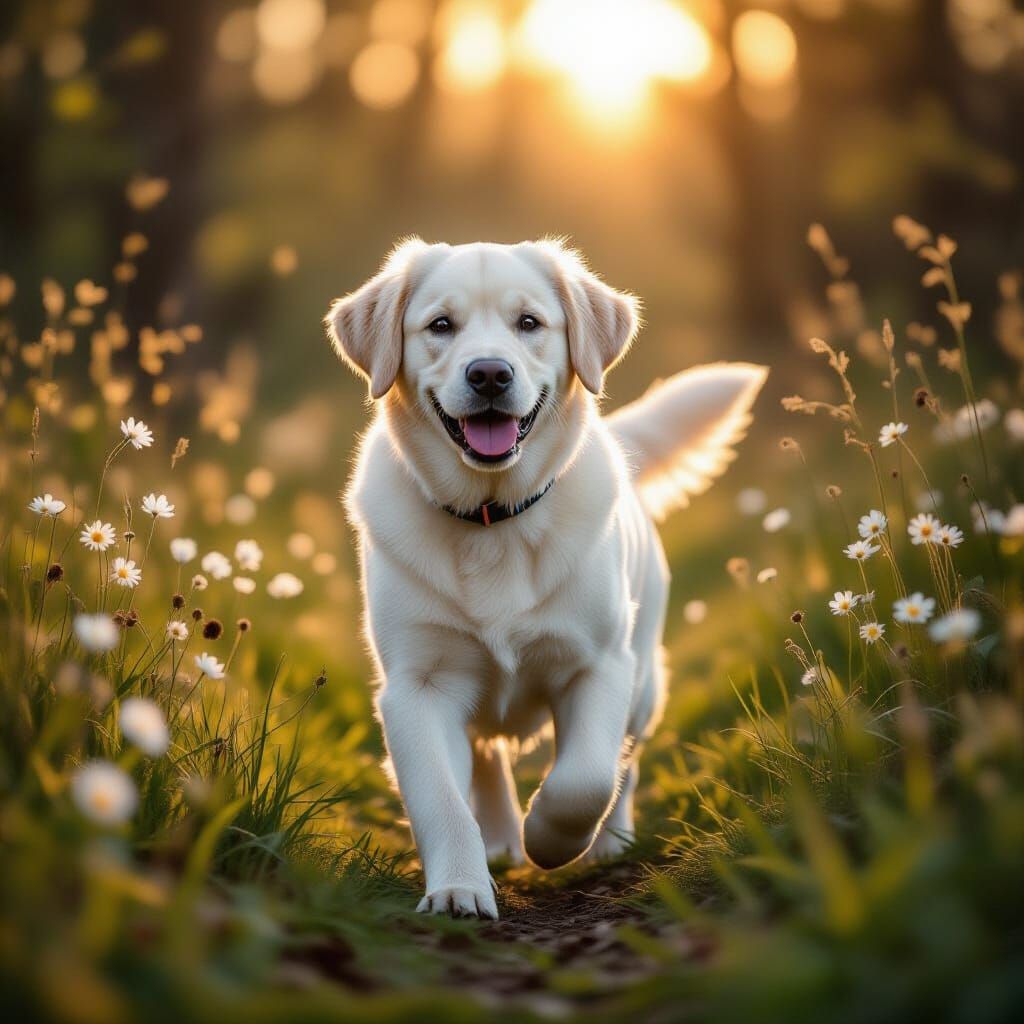 Majestic Labrador Butterfly in Enchanted Forest