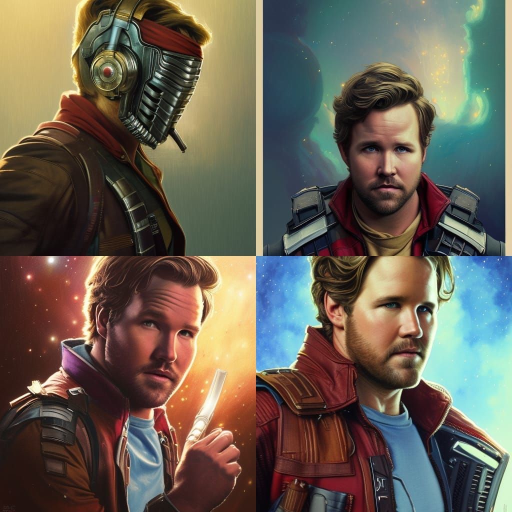 Star Lord Portrait in Artgerm Style