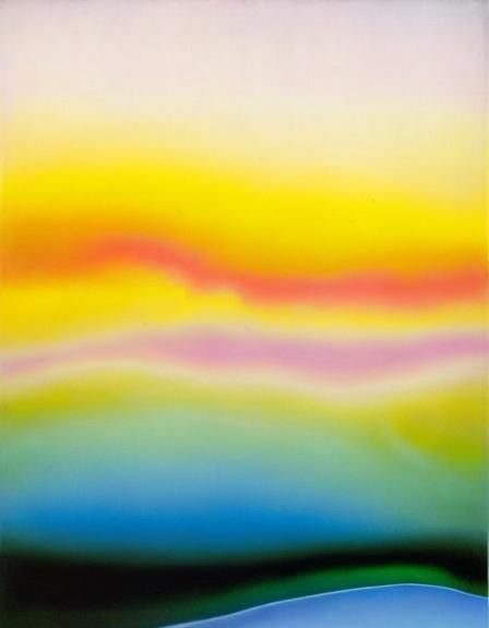 Kaleidoscopic Cityscape Street Art with Dancing Figure