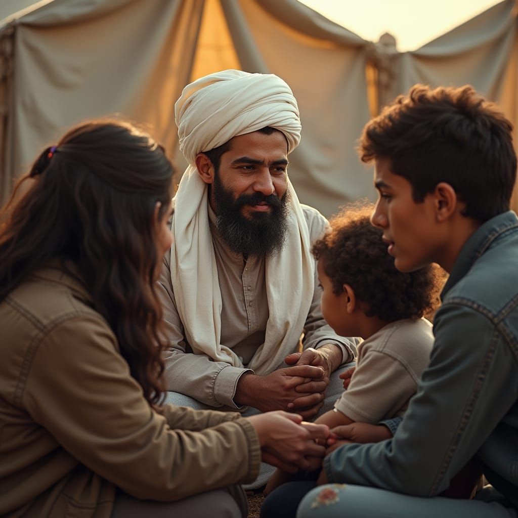 Cleric Among the People: A Digital Painting