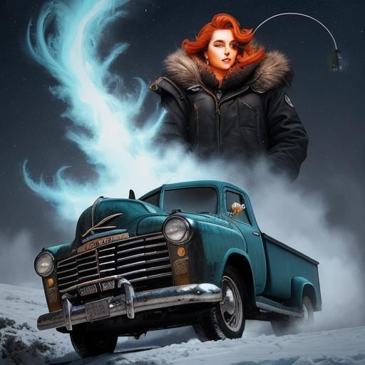 Fiery Wreckage: Truck Driver's Soul Ascends